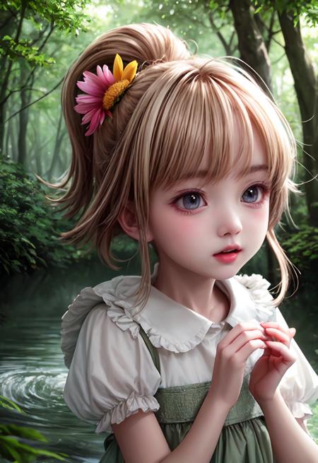 girl in a forest with floating flowers, river, puffy, puffy cheeks, cute,
vibrant colors, colorful art style, 
soft lighting, soft shadows, detailed textures, dynamic lighting, 
nice hands, perfect hands, 
<lyco:GoodHands-beta2:1.0> 
<lora:add_detail:1>