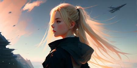 (samdoesart:1.1) (dreamlikeart:1) full body portrait of a beautiful young lady, blonde hair, (sci-fi:1.2), masterpiece, intense shadows, ambient light, illustration, (thick outlines:1.2), cartoon, highres, drawn by Inoue Takehiko, (Diego Dayer:0.9), Jakub Rozalski, (kuvshinov:1)