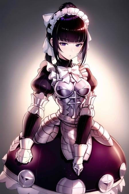 fullbody, 1girl, Narberal_Gamma, <lora:Narberal Gamma:0.8>, armored maid outfit, masterpiece, best quality,