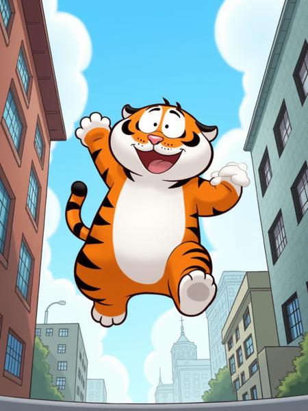 Cartoon Haughty Tiger Emoji Flux1. d Lora v1.0