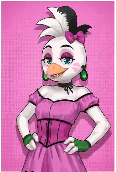 Glamrock Chica -- Game Accurate Cut Out FNAF / Five Nights at Freddy's Security Breach Ruin Noob