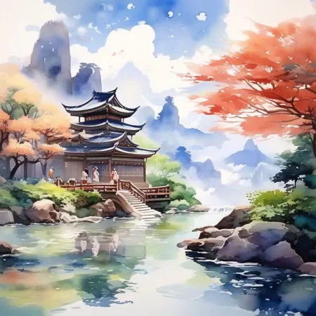 Hunyuan-DiT-LoRA-watercolor 透明水彩画