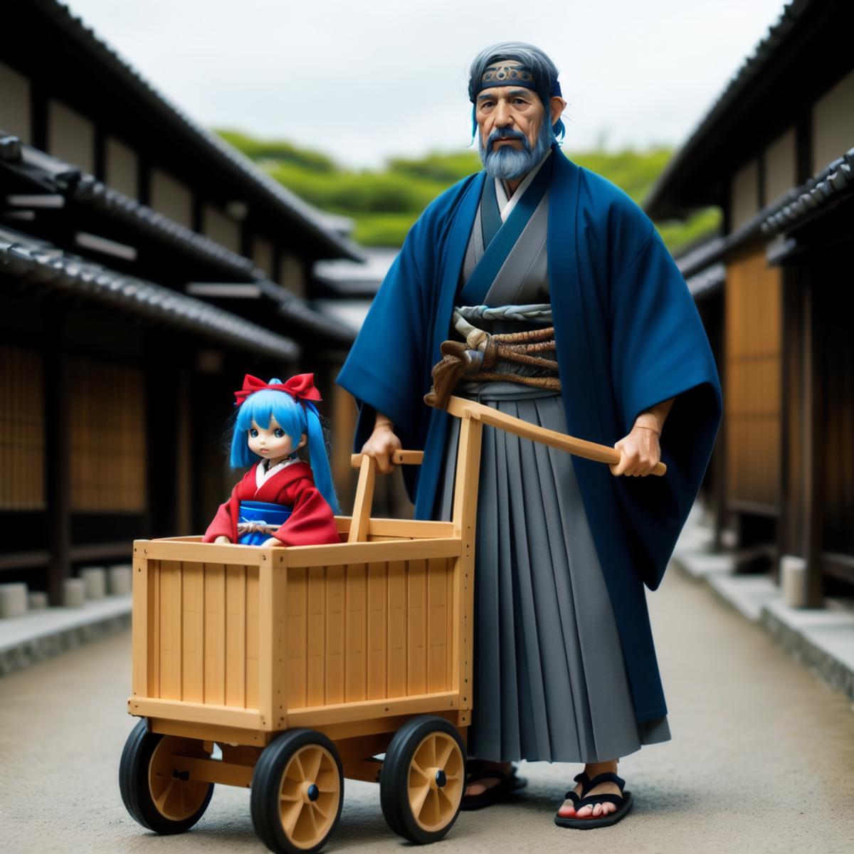 The swordsman who bought the doll cart image by Liquidn2