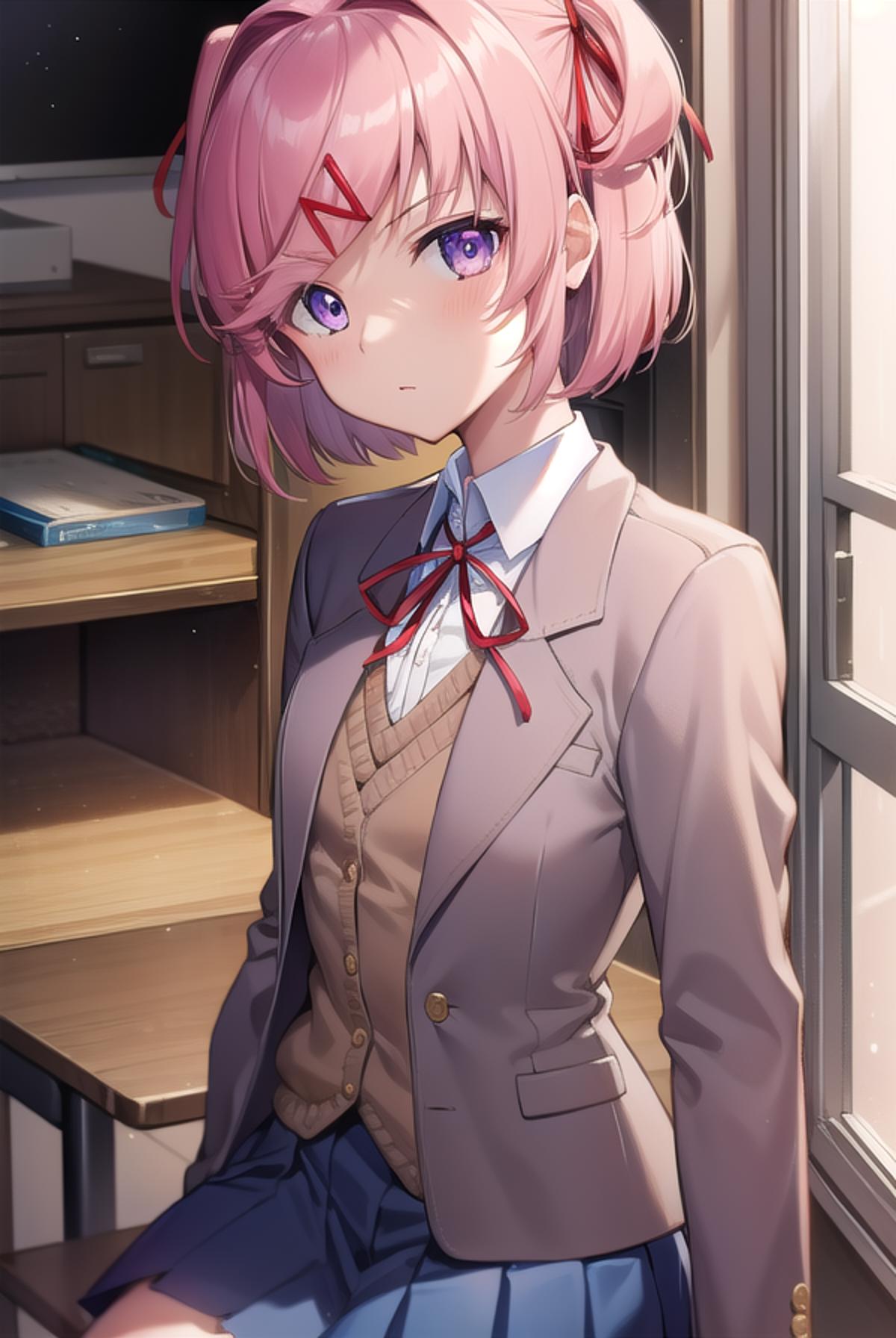 Doki Doki Literature Club, visual novel, anime girls, Natsuki