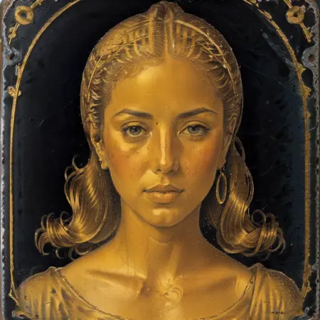 Gold Glass - ancient portrait style