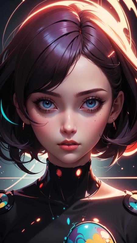 colorful anime girl in the style of glitch art, digital art, glitchcore, vaporwave, vivid colors, psychedelic ornate, intricate, digital painting, artstation, smooth, sharp focus, illustration, art by artgerm, wlop, and greg rutkowski