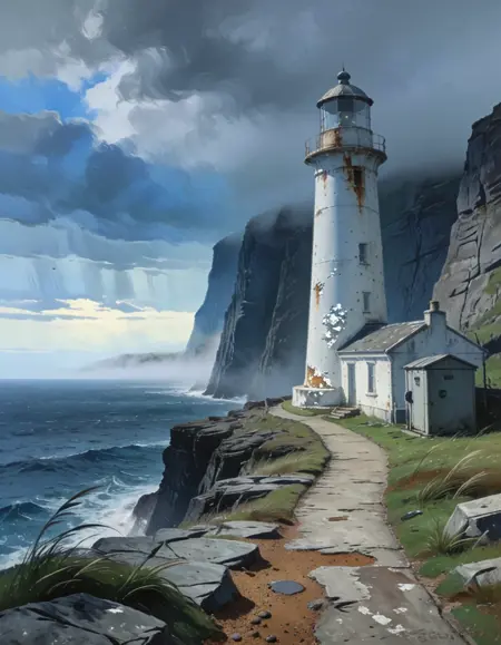 Cliffside lighthouse