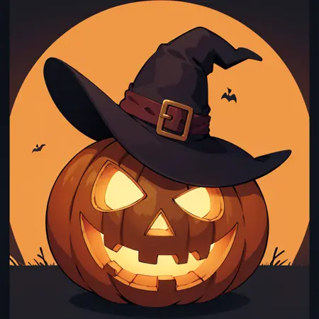 Jack-o-lantern Witch Hat