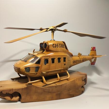 <lora:woodcarvingcd-000007:0.8>, woodcarvingcd, copter