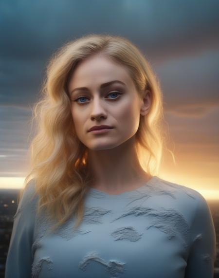 OliviaTaylorDudley,<lora:OliviaTaylorDudleySDXL:1>female, realistic photo, portrait face made out of puffy fluffy clouds with hair and ice powers in a windy storm at sunset by Annie Leibovitz + Stanely Detailed+stunning lighting trending on artstation!!4k!!!!!japanese flowerpunk 2077!photorealism!!! 8mm f2.8 lens photograph shot from the distance looking away into camera!!!!"by Nabbte Simpson!!!!!!!!ð¸!, golden hourglass figurecient city landscape highly detailed futuristic cybernetic mountain background 4d octurry cinematic volumetric lightning dramatic natural sunlight beautiful sky full colour high resolution award winning photography national geographic photoshot