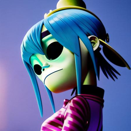 an exquisite 3d render of a woman in the style of newgorillaz, octane render, highly detailed, fine details, (centered), 4k