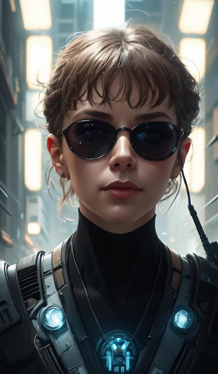 symmetry!! portrait of massimo d'alema wearing sunglasses, sci - fi -, cyberpunk, blade runner, glowing lights, tech, biotech, techwear!! intricate, elegant, highly detailed, digital painting, artstation, concept art, smooth, sharp focus, blur, short focal length, illustration, art by artgerm and greg rutkowski and alphonse mucha