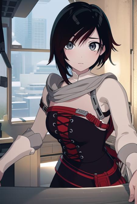 rubyrose, <lora:rubyrosev4-lora-nochekaiser:1>,
ruby rose, black hair, short hair, (grey eyes:1.5),
BREAK ,
BREAK looking at viewer,
BREAK outdoors,
BREAK <lora:GoodHands-vanilla:1>, (masterpiece:1.2), best quality, high resolution, unity 8k wallpaper, (illustration:0.8), (beautiful detailed eyes:1.6), extremely detailed face, perfect lighting, extremely detailed CG, (perfect hands, perfect anatomy),