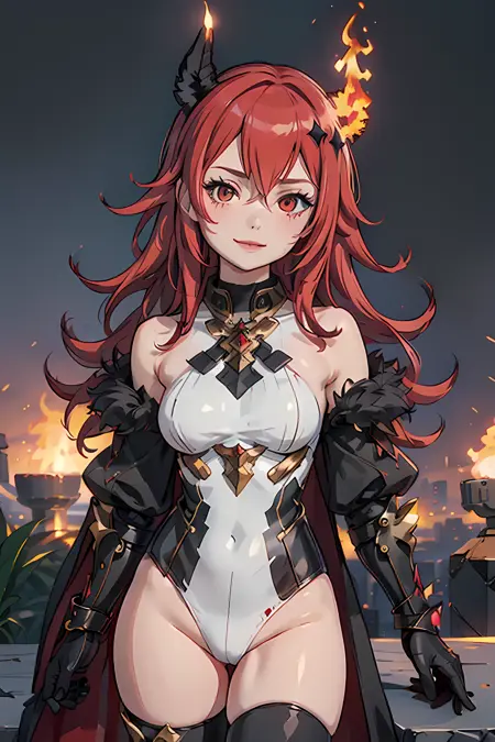 Drakhan Outerplane - Half dragon redhead lady Only4u