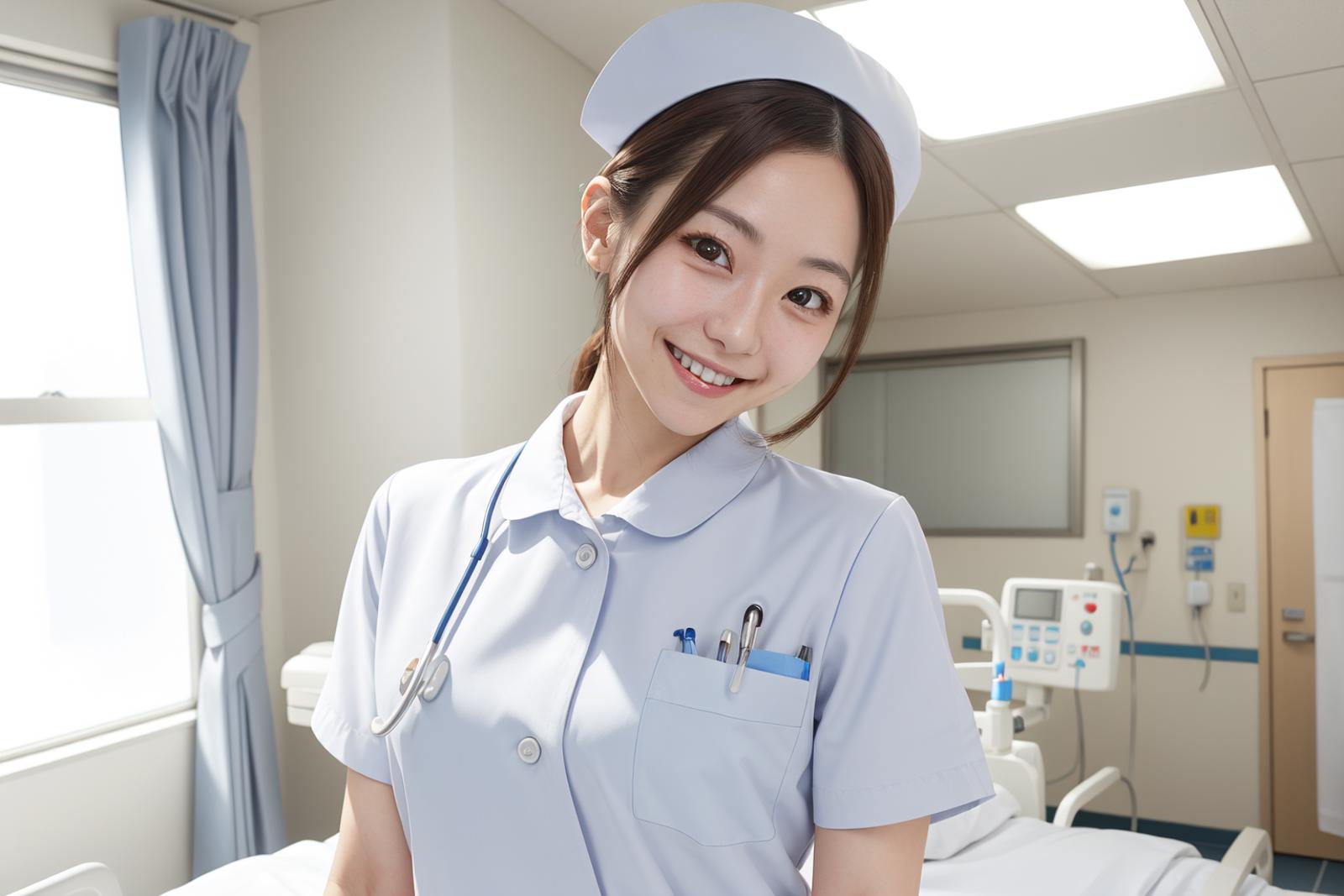 Nurse uniform, One-piece, Japanese style image by phageoussurgery439