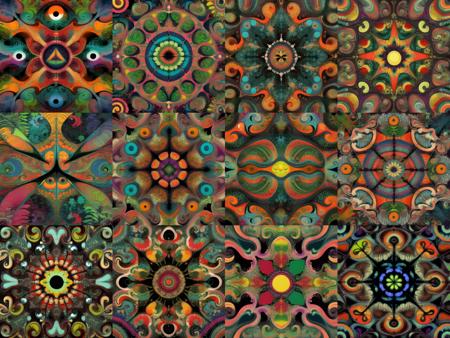 p4a psychedelic jungle peace <lora:p4a_mandala_v1_hard_b-lora-e20:1>