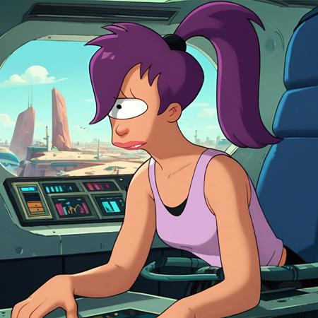 LeelaFut  Cyclops  Purple hair  Ponytail  Tank top 