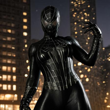 score_9, score_8_up, score_7_up, best quality, realistic, masterpiece, beautiful detail, hyperrealistic, afternoon sky, ((1girl, woman body, big breasts)), amazing detailed full body portrait of a beautiful girl, wearing a realistic and highly detailed black raimi spider-man suit, ((huge muscular girl)), ((wears black spiderman mask)), professional model wears ultra - detailed black raimi spider - man suit, ultra - detailed and grained black raimi spiderman suit, suit covered entire body and hand, black spiderman gloves, wet, (mature sexual pose), (full body), (dirty skin), close up, octane render, highly detailed, volumetric, dramatic lighting, (highest quality:1.1), (HDR:1.3), (top quality, best quality), realistic, high definition, masterpiece, 8k, best quality, best illumination, best shadow, an extremely delicate and beautiful, finely detail, depth of field, classic, highres, perfect lighting,