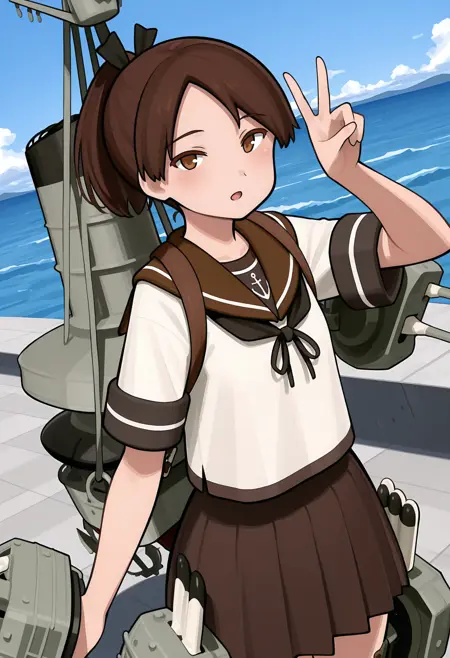 [IL v0.1] Shikinami - Kantai Collection | 敷波 艦隊これくしょん (4 costumes) [Request]