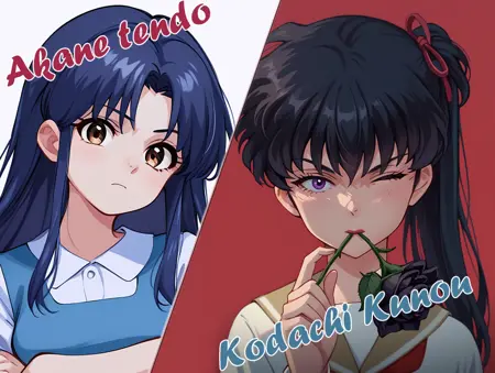 Kodachi Kunou (九能 小太刀 ) and Akane Tendou (天道 あかね) - Ranma 1/2 ( Remake 2024)