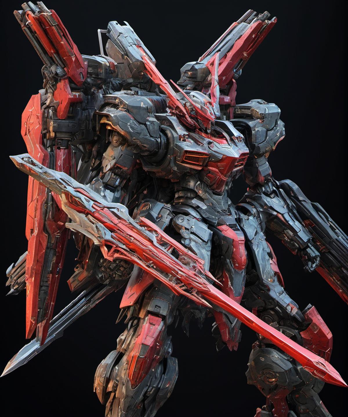 Super robot diffusion XL (Gundam, EVA, ARMORED CORE, BATTLE TECH like mecha lora) image by Dokitai