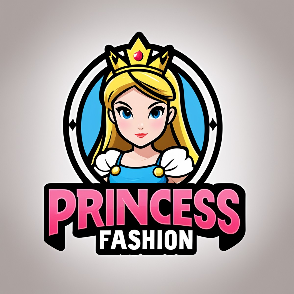 logomkrdsxl, a logo for a clothing store ,  vector, text "Princess Fashion",  <lora:logomkrdsxl:1>, best quality, masterpi...