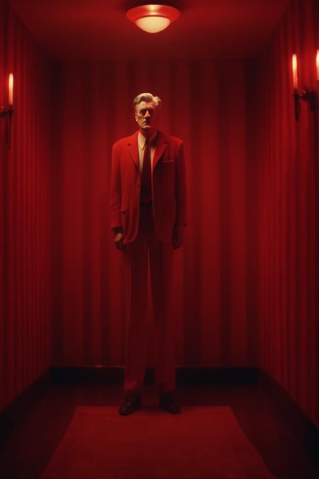 <lora:Director David Lynch style:1>Director David Lynch style - ultra realistic, very realistic, high detailed face, in twin peaks, red room, mystery ambiance, night and light full body, dynamic pose, 70mm f 2 asph and  400 film, iso 100, perfect details