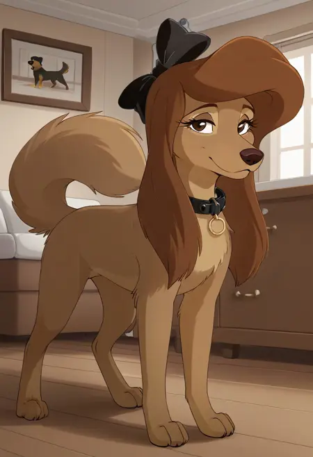 Dixie. Fox and the hound female character.