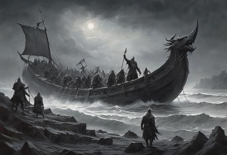 breathtaking illustration from adult comic book presenting Charcoal and chalk drawings. Exquisitely detailed, dark fantasy illustration depicts a surreal fantasy, capturing the tense and dramatic landing of a Viking war party on the shores of England. Ships with intricately carved dragon heads cut through the fog, their oars cutting through the waves. Vikings, dressed in rough leather and iron armor, leap from their ships, their fierce faces illuminated by the overcast sky, This picturesque scene exudes calm and tranquility, evoking a sense of unity with nature and a sense of the grandeur of the world around us. She invites the viewer to immerse herself in the contemplation of beauty and think about the eternal truths of existence, in the style of Bernie Wrightson, Anders Zorn, Alexi Brilo, Luis Royo. fabulous artwork. best quality, high resolution, manga artwork presenting Charcoal and chalk drawings. Exquisitely detailed, dark fantasy illustration depicts a surreal fantasy, capturing the tense and dramatic landing of a Viking war party on the shores of England. Ships with intricately carved dragon heads cut through the fog, their oars cutting through the waves. Vikings, dressed in rough leather and iron armor, leap from their ships, their fierce faces illuminated by the overcast sky, This picturesque scene exudes calm and tranquility, evoking a sense of unity with nature and a sense of the grandeur of the world around us. She invites the viewer to immerse herself in the contemplation of beauty and think about the eternal truths of existence, in the style of Bernie Wrightson, Anders Zorn, Alexi Brilo, Luis Royo. created by japanese manga artist. highly emotional. best quality, high resolution, gothic style Charcoal and chalk drawings. Exquisitely detailed, dark fantasy illustration depicts a surreal fantasy, capturing the tense and dramatic landing of a Viking war party on the shores of England. Ships with intricately carved dragon heads cut through the fog, their oars cutting through the waves. Vikings, dressed in rough leather and iron armor, leap from their ships, their fierce faces illuminated by the overcast sky, This picturesque scene exudes calm and tranquility, evoking a sense of unity with nature and a sense of the grandeur of the world around us. She invites the viewer to immerse herself in the contemplation of beauty and think about the eternal truths of existence, in the style of Bernie Wrightson, Anders Zorn, Alexi Brilo, Luis Royo . dark, mysterious, haunting, dramatic, ornate, detailed, Conceptual Art, Charcoal and chalk drawings. Exquisitely detailed, dark fantasy illustration depicts a surreal fantasy, capturing the tense and dramatic landing of a Viking war party on the shores of England. Ships with intricately carved dragon heads cut through the fog, their oars cutting through the waves. Vikings, dressed in rough leather and iron armor, leap from their ships, their fierce faces illuminated by the overcast sky, This picturesque scene exudes calm and tranquility, evoking a sense of unity with nature and a sense of the grandeur of the world around us. She invites the viewer to immerse herself in the contemplation of beauty and think about the eternal truths of existence, in the style of Bernie Wrightson, Anders Zorn, Alexi Brilo, Luis Royo, concept art