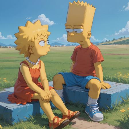 Bart and Lisa Simpson together (The Simpsons) V1