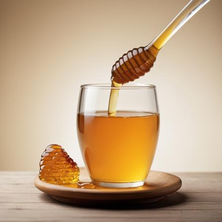 a glass of honey