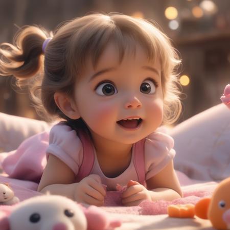 The ultimate beautiful scene that encapsulates all the adorableness of an unbelievably cute little girl, UHD, 32k