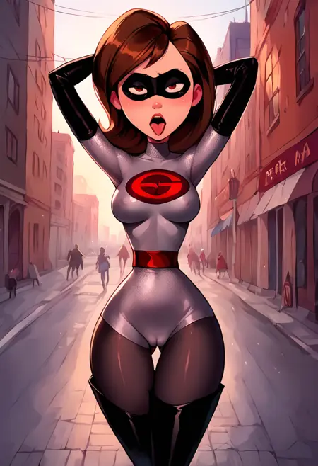 Helen parr / Elastigirl / Mrs. Incredible Grey Suit and White suit