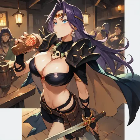 Naga (Slayers) LoRA for SDXL (Pony based)