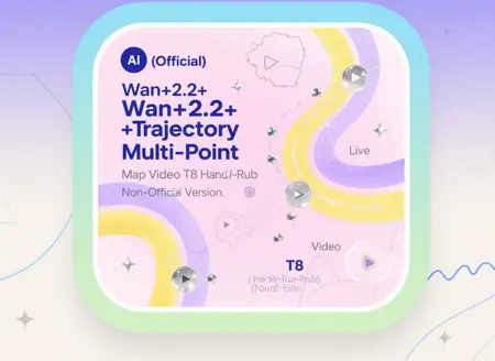(Official) Wan+2.2+Trajectory Multi-Point Guidance Map Live Video T8 Hand-Rub Non-Official Version