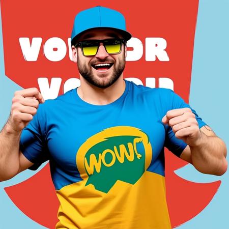 "WoW", text logo, t-shirt design, WOW

