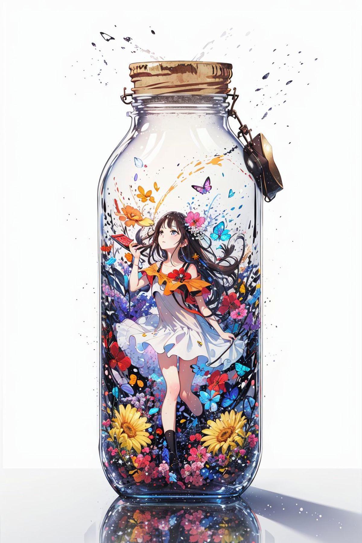 girls in glass bottle/瓶中少女 image by ChaosOrchestrator