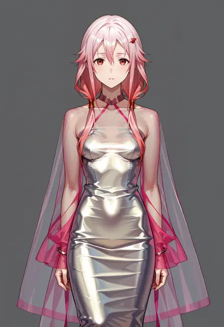 Pink Sheer Silver Dress