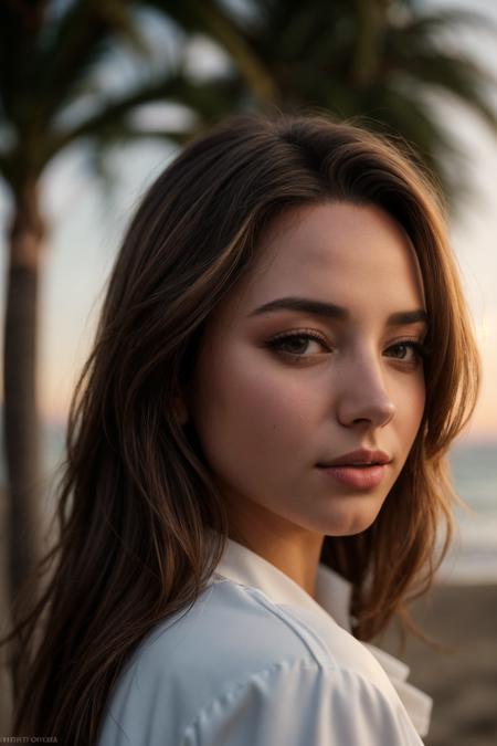 perfect cinematic shoot of a beautiful woman (EPKohSylw14M4jd4k:.99), a woman standing at a beach, palm tree, towel, perfect hair, wearing sexy Strawberry (Tuxedo jacket), (eclipse in background:1.2), (detailed background:1.1), (face focus), modelshoot style, (extremely detailed CG unity 8k wallpaper), professional majestic (photography by Roberto Ferri:1.1), 24mm, exposure blend, hdr, extremely intricate, High (Detail:1.1), dramatic, soft cinematic light, (looking at viewer), (detailed pupils),8k, highly detailed, rich environment, 4k textures, soft cinematic light, elegant, ((((cinematic look)))), soothing tones, insane details, hyperdetailed, ("Descifra el arte del juego con JernauGurgeh!":1.1),(epiCPhoto)