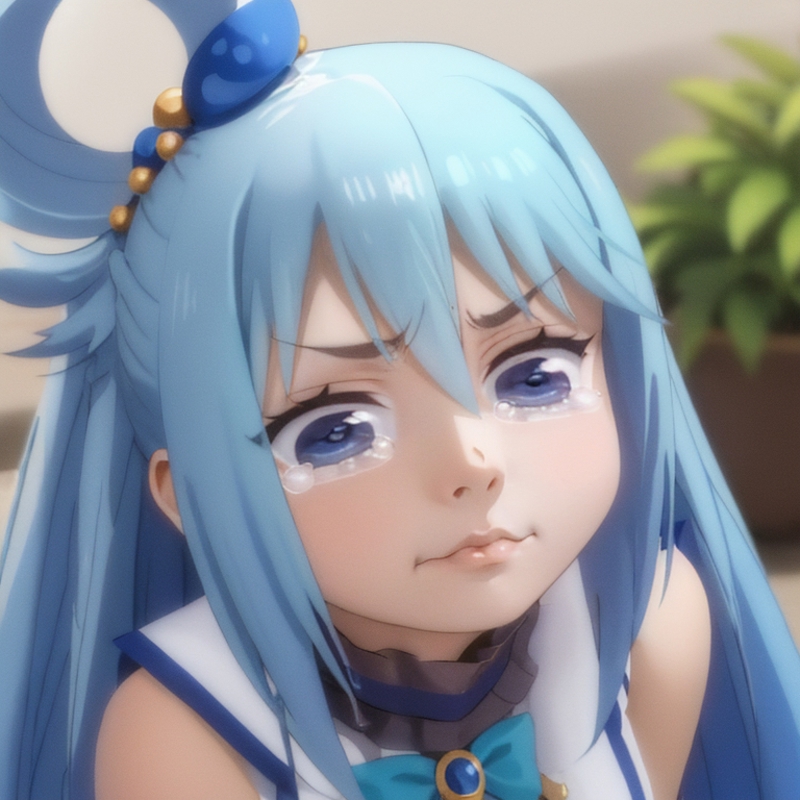 Aqua crying/begging anime meme | Kono Subarashii Sekai ni Bakuen wo! | KonoSuba image by justTNP