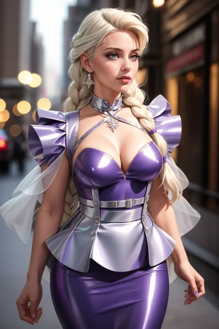 Peplum Harness w\Frilled Shoulders