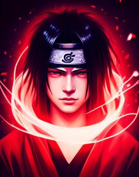 close portrait ItachiUchiha, art by Brandon Woelfel