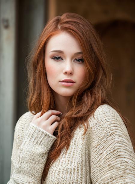 closeup, portrait, LeannaDecker, ((wearing sweater)), inside, portrait, barn, holding milk jug, eyes open, best quality, upper body, by lee jeffries nikon d850 film stock photograph 4 kodak 400 camera f1.6 lens rich colors hyper realistic lifelike texture natural lighting unreal engine trending on artstation cinestill 800, (100mm lens), long hair,
red hair <lora:Leanna Decker:1>