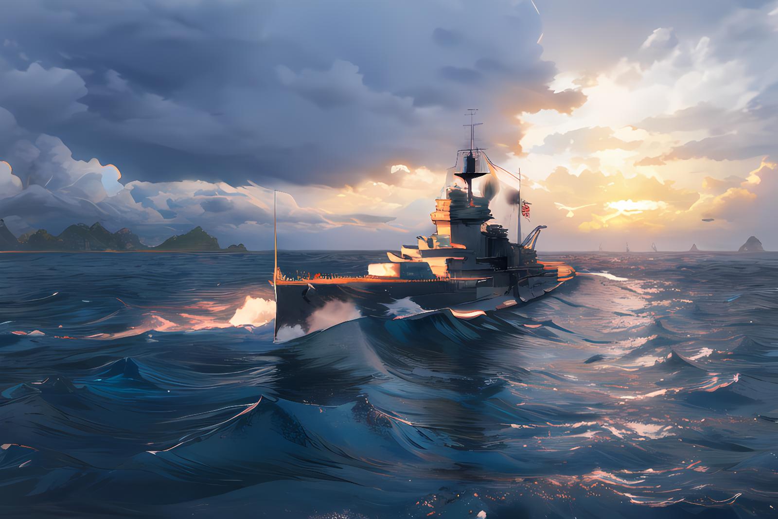 HMS Warspite Battleship image by MajMorse