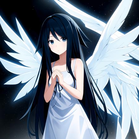 saya, saya no uta, closeup, (hair flaps:1.2), 1girl, standing, white sundress, eldritch abomination, wings, calm atmosphere, detailed background <lora:sayechkav2:0.7>, nice hands, perfect hands <lora:envybetterhandsLocon_beta2:1.0>