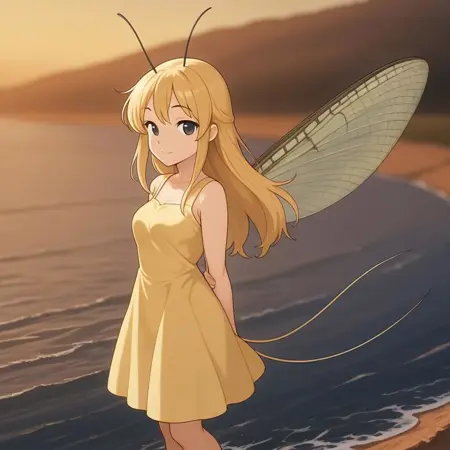 Mayfly girl (Monster girl series)