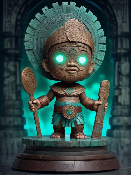 BJ_sanxingdui, solo, 1boy, holding, standing, full_body, male_focus, blurry, no_humans, glowing, statue,
photo,8k,intricate,highly detailed,majestic,digital photography,broken glass,hdr,realistic,high definition,
<lora:Sanxingdui_SDXL:0.7>,