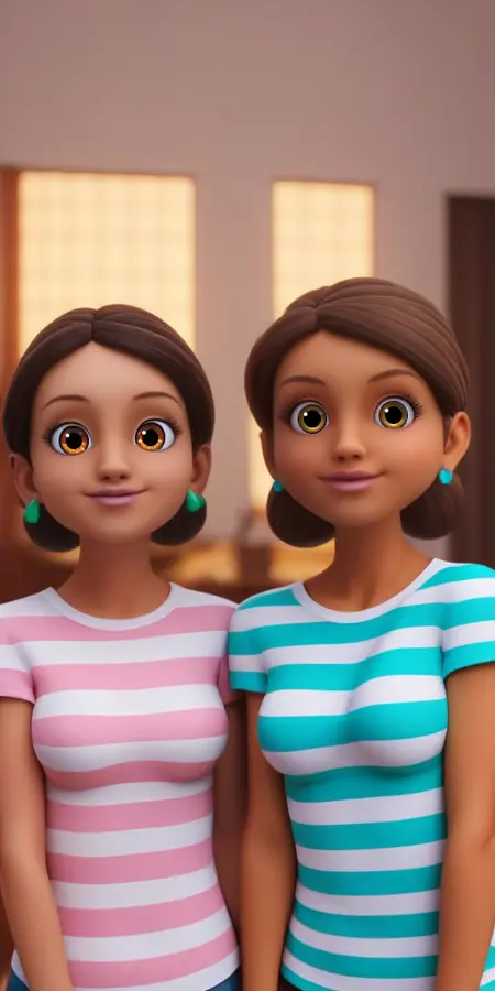 Ella & Etta Cesaire, Ladybug, Miraculous. Different models and attires.