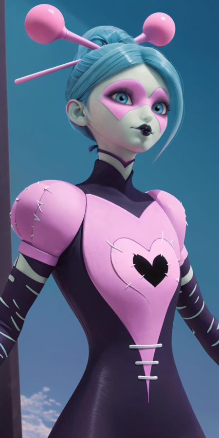 Caline Bustier, Ladybug, Miraculous. Different models and attires. 🟤 Zombizou (SD1.5)