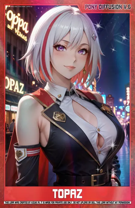 KizukiAi - Honkai Star Rail - Topaz [Beta] [Pony Diffusion XL V.6] [Animagine XL V.3.1] [SD1 - Original V1.5]